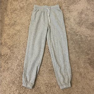 H&M high waisted grey cuffed sweatpants drawstring